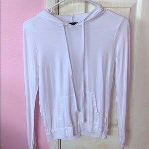 White Thin Hoodie